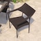 Flash Furniture Espresso PE Rattan Wicker Patio Dining Chair, 2PK 2-TT-TT002-ESP-GG - alternate 4